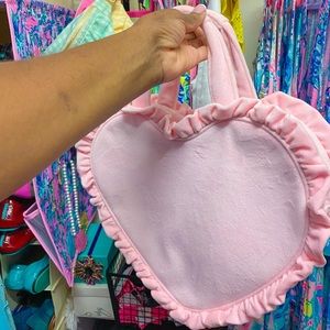 🌸SOLD🌸 Seeing Stars Stoney Clover Large Pink Heart Ruffle Tote